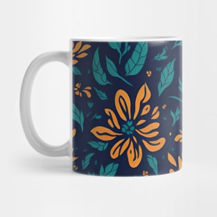 floral pattern design, colorful pattern design Mug